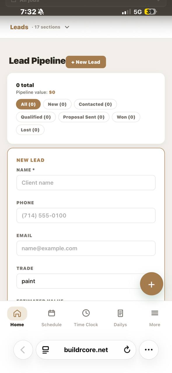 Lead pipeline